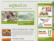 Tablet Screenshot of organiclea.org.uk